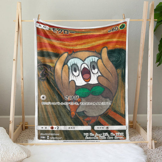 PKM Rowlet The Scream Custom Fleece Blanket