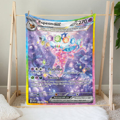 PKM Espeon EX Custom Fleece Blanket