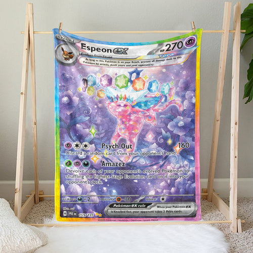 PKM Espeon EX Custom Fleece Blanket