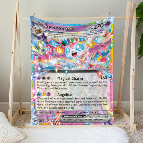 PKM Sylveon EX Custom Fleece Blanket