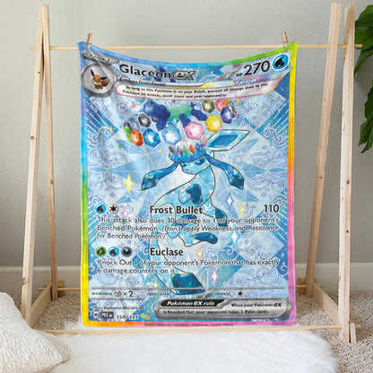 PKM Glaceon EX Custom Fleece Blanket