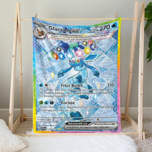 PKM Glaceon EX Custom Fleece Blanket