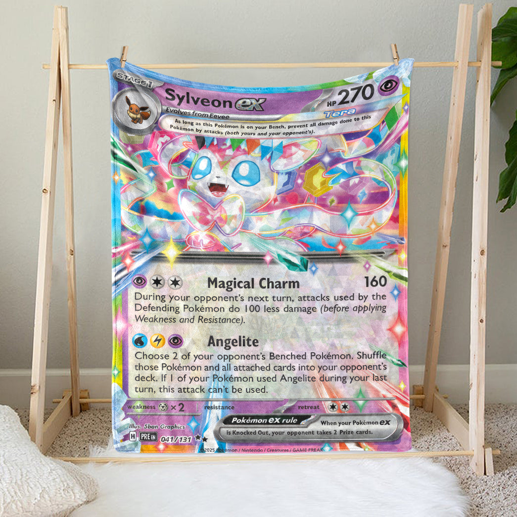 PKM Sylveon EX Custom Fleece Blanket