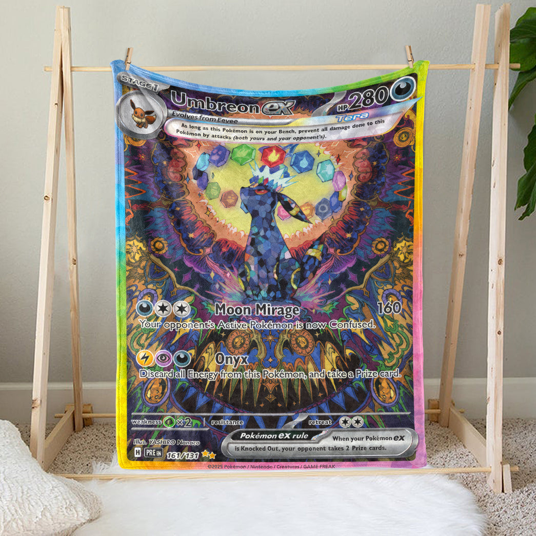 PKM Umbreon EX Custom Fleece Blanket