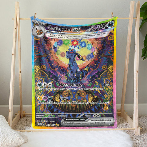 PKM Umbreon EX Custom Fleece Blanket