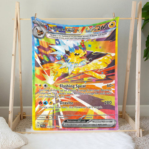 PKM Jolteon EX Custom Fleece Blanket
