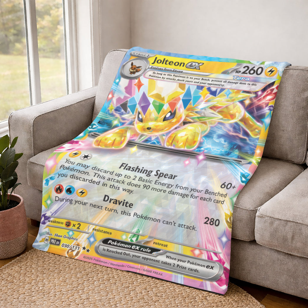 PKM Jolteon EX Custom Fleece Blanket