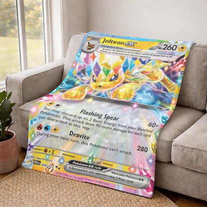 PKM Jolteon EX Custom Fleece Blanket