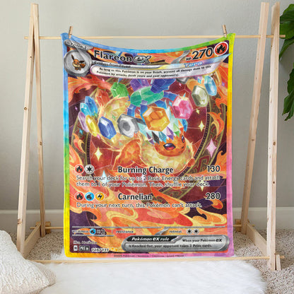 PKM Flareon EX Custom Fleece Blanket