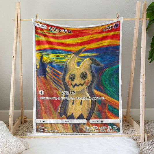 PKM Mimikyu The Scream Custom Fleece Blanket