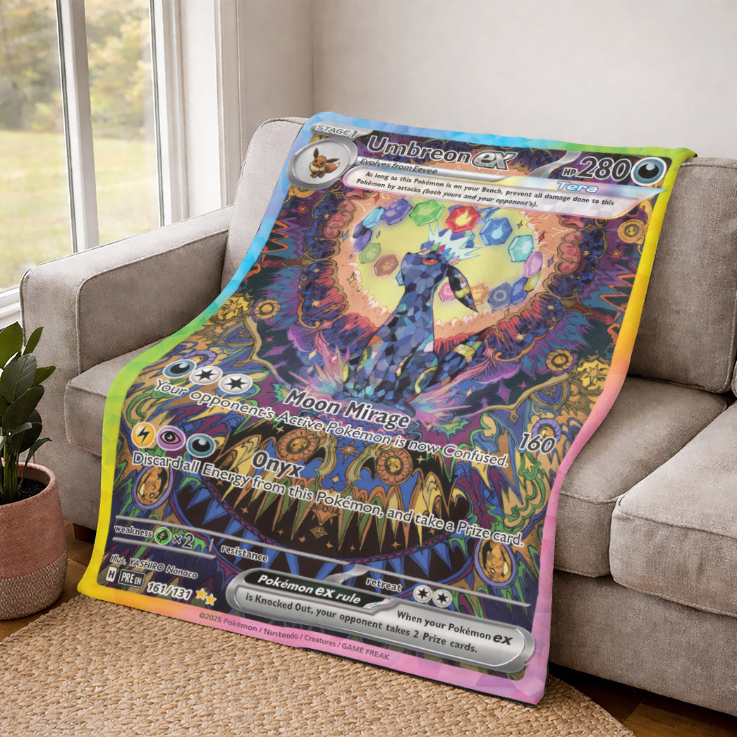 PKM Umbreon EX Custom Fleece Blanket