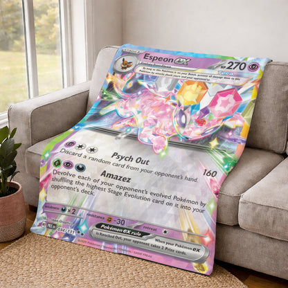 PKM Espeon EX Custom Fleece Blanket