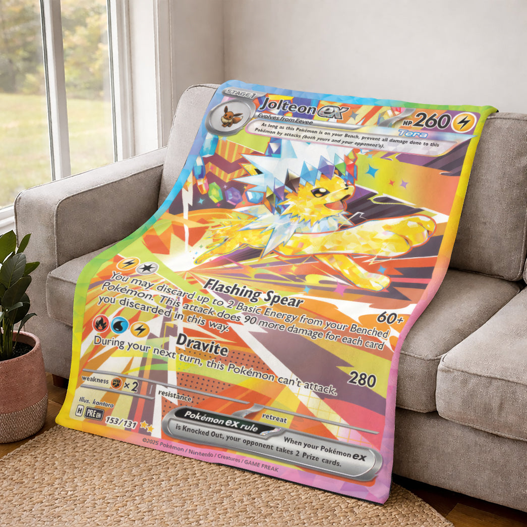 PKM Jolteon EX Custom Fleece Blanket