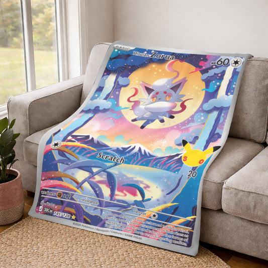 PKM Zorua Card Custom Fleece Blanket