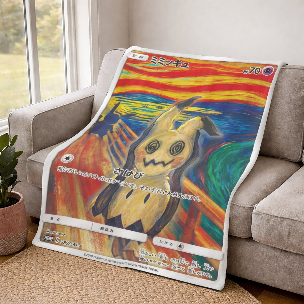 PKM Mimikyu The Scream Custom Fleece Blanket