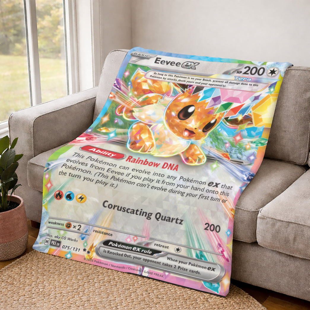 PKM Eevee EX Custom Fleece Blanket