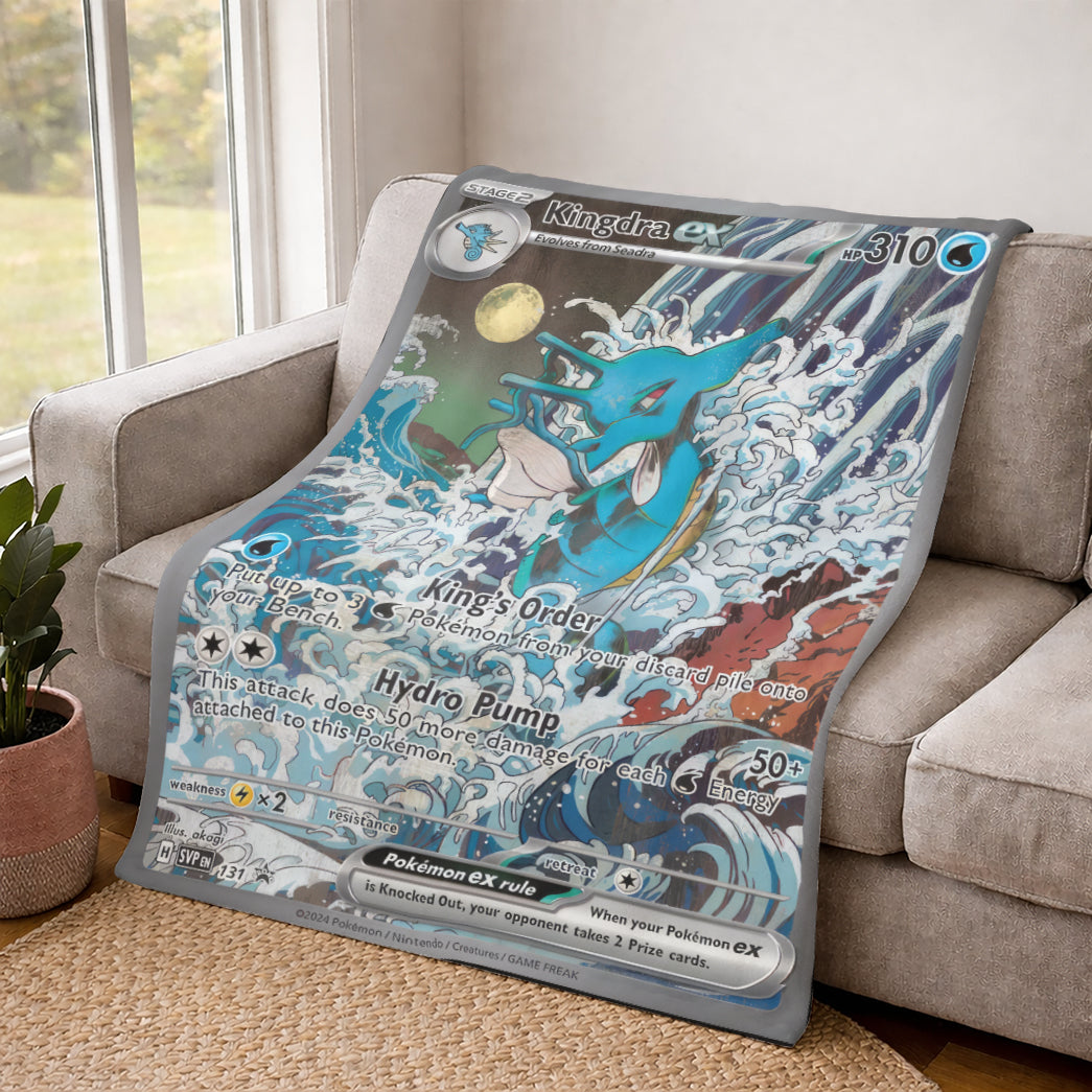 PKM Kingdra EX Custom Fleece Blanket
