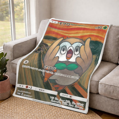 PKM Rowlet The Scream Custom Fleece Blanket