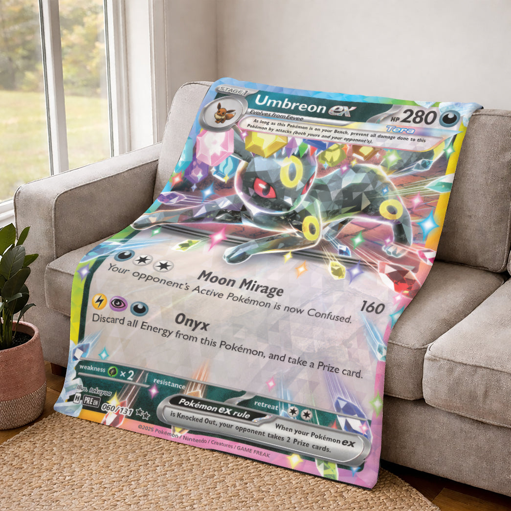 PKM Umbreon EX Custom Fleece Blanket