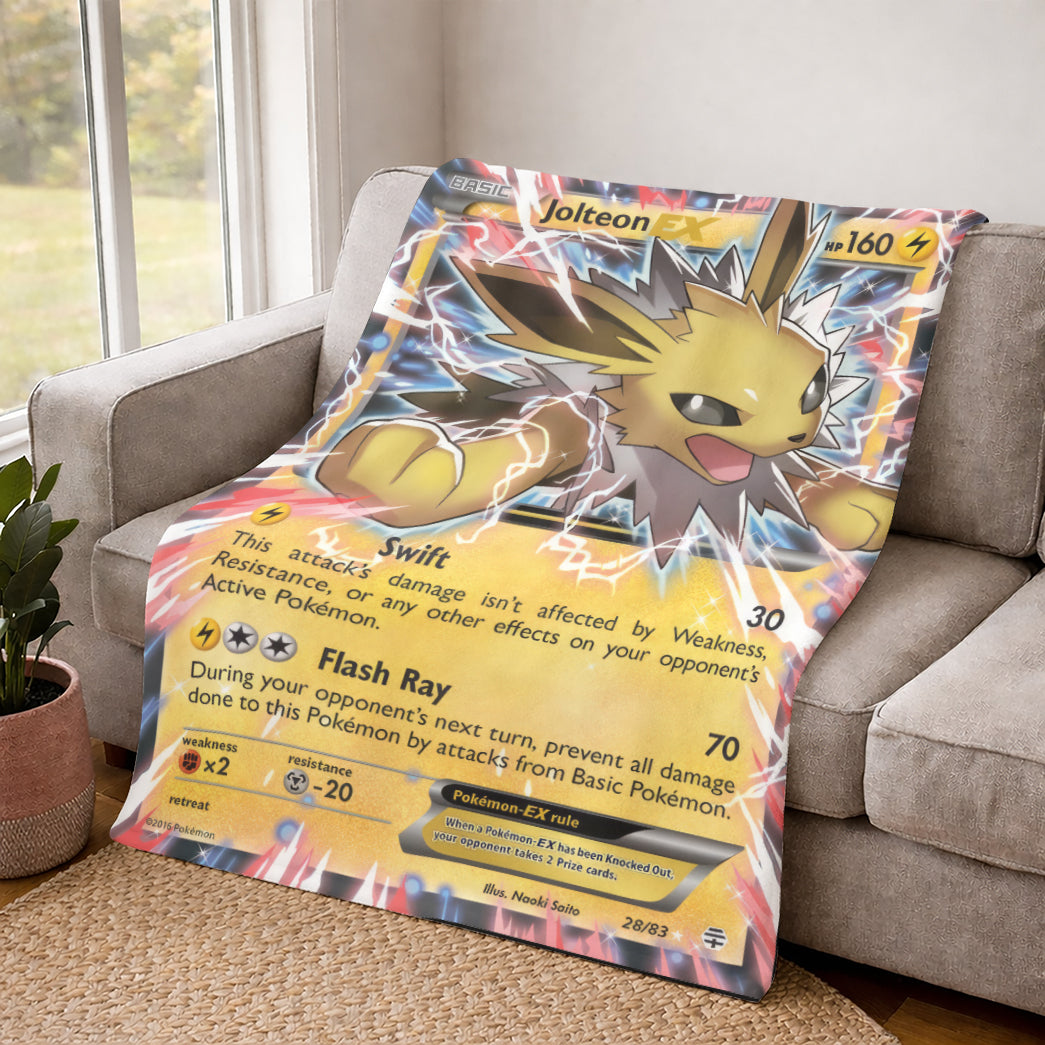 PKM Jolteon EX Custom Fleece Blanket