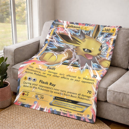 PKM Jolteon EX Custom Fleece Blanket