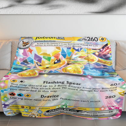 PKM Jolteon EX Custom Fleece Blanket