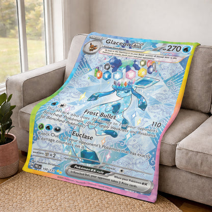 PKM Glaceon EX Custom Fleece Blanket