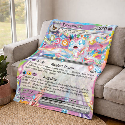 PKM Sylveon EX Custom Fleece Blanket