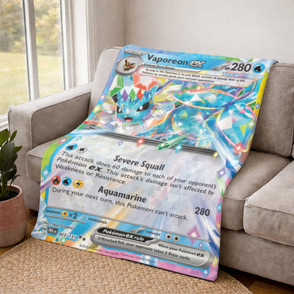 PKM Vaporeon EX Custom Fleece Blanket
