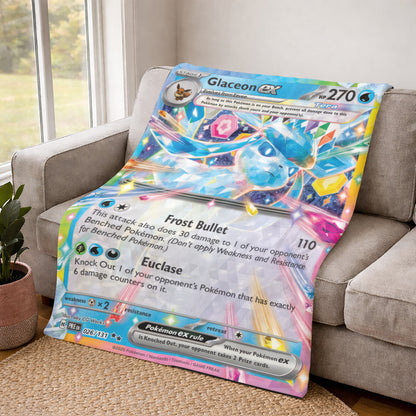PKM Glaceon EX Custom Fleece Blanket