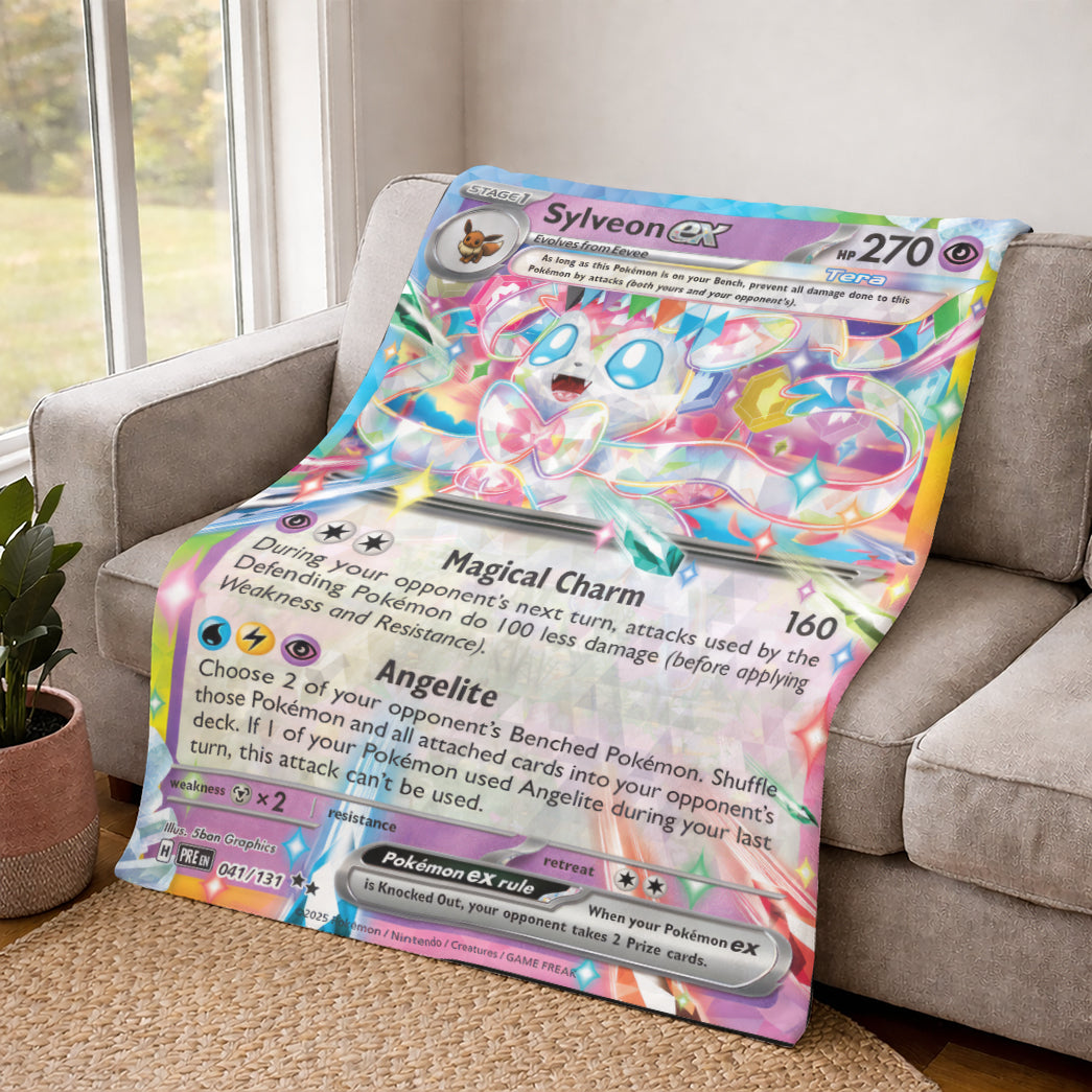 PKM Sylveon EX Custom Fleece Blanket