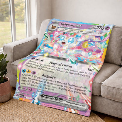PKM Sylveon EX Custom Fleece Blanket