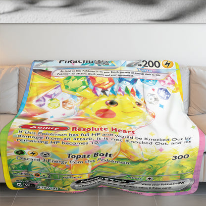 PKM Pikachu EX Custom Fleece Blanket