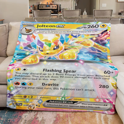 PKM Jolteon EX Custom Fleece Blanket