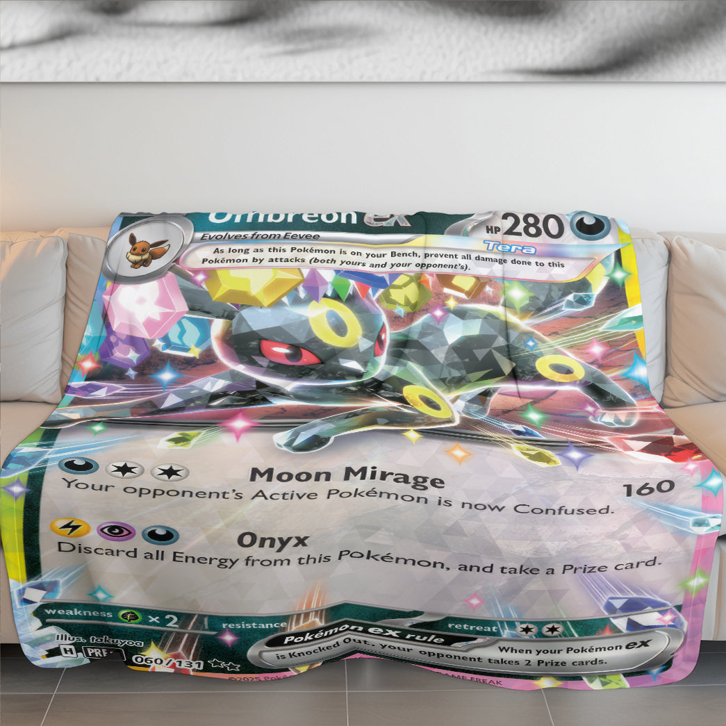 PKM Umbreon EX Custom Fleece Blanket