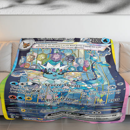 PKM Vaporeon EX Custom Fleece Blanket