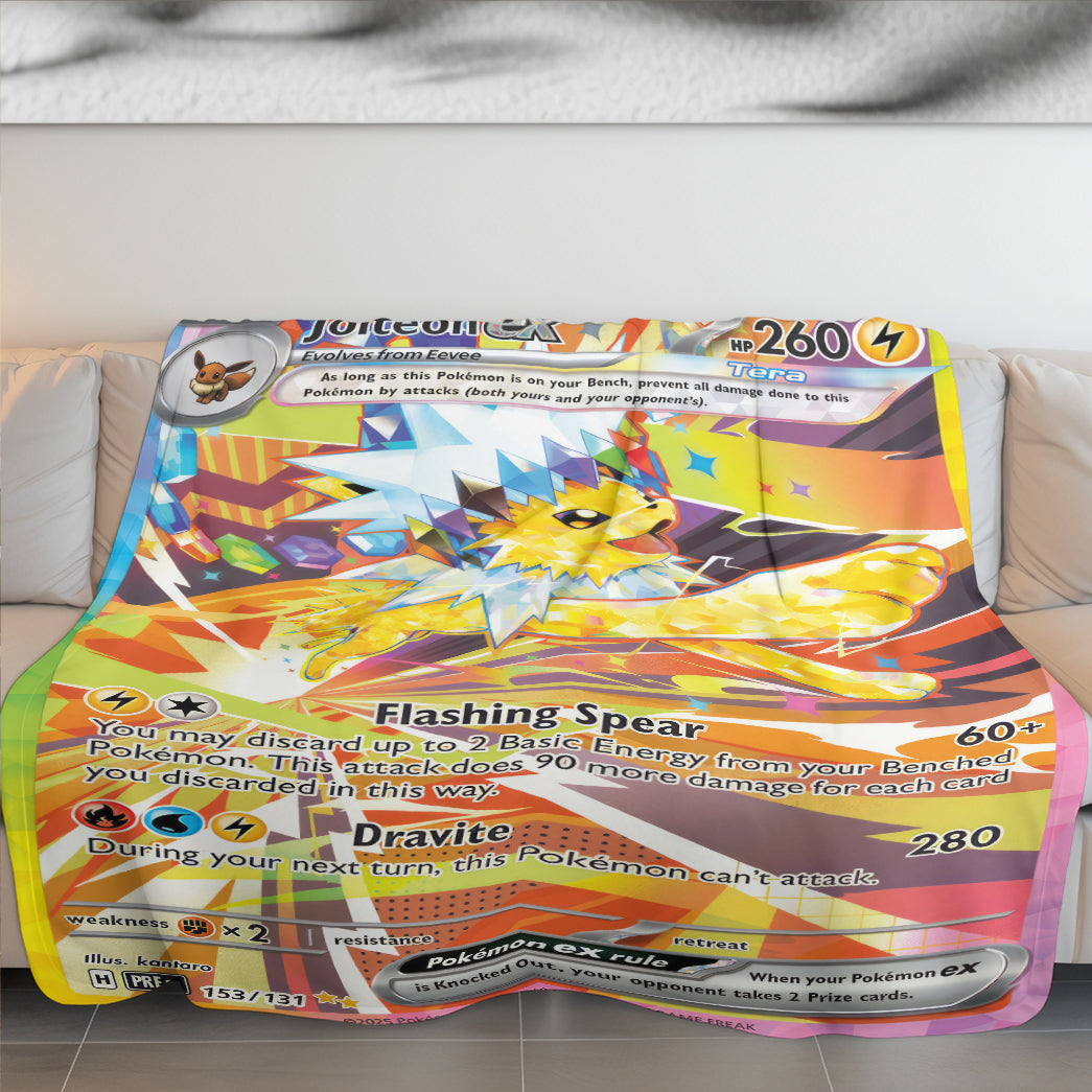 PKM Jolteon EX Custom Fleece Blanket
