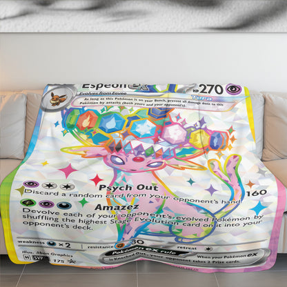 PKM Espeon EX Custom Fleece Blanket
