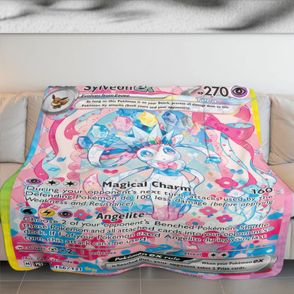 PKM Sylveon EX Custom Fleece Blanket