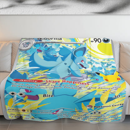 PKM Nidoria Custom Fleece Printed Blanket