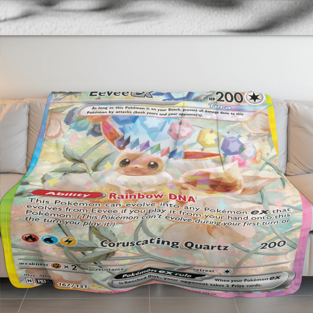 PKM Eevee EX Custom Fleece Blanket