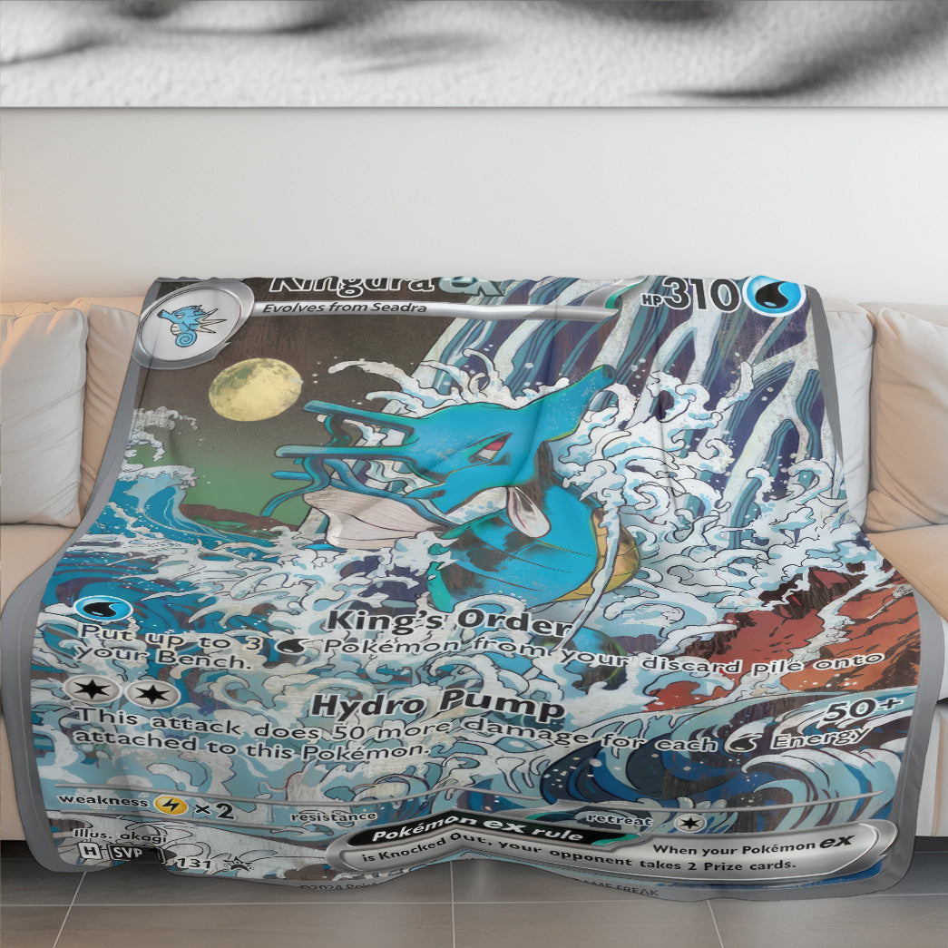 PKM Kingdra EX Custom Fleece Blanket