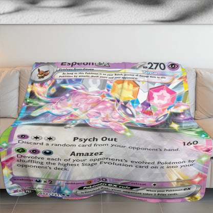 PKM Espeon EX Custom Fleece Blanket