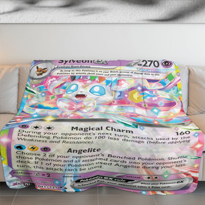 PKM Sylveon EX Custom Fleece Blanket