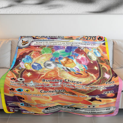 PKM Flareon EX Custom Fleece Blanket