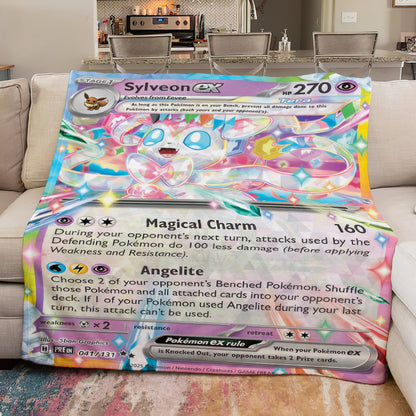 PKM Sylveon EX Custom Fleece Blanket