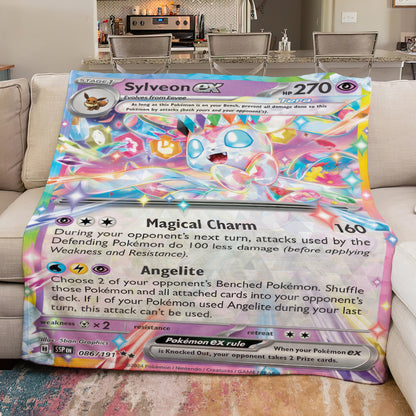 PKM Sylveon EX Custom Fleece Blanket