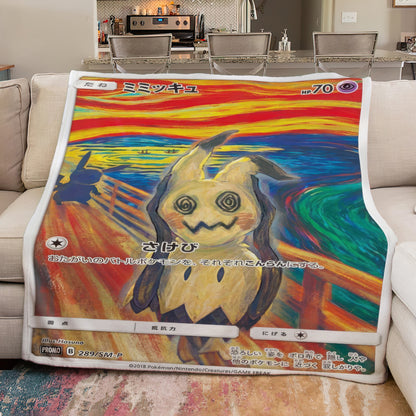 PKM Mimikyu The Scream Custom Fleece Blanket