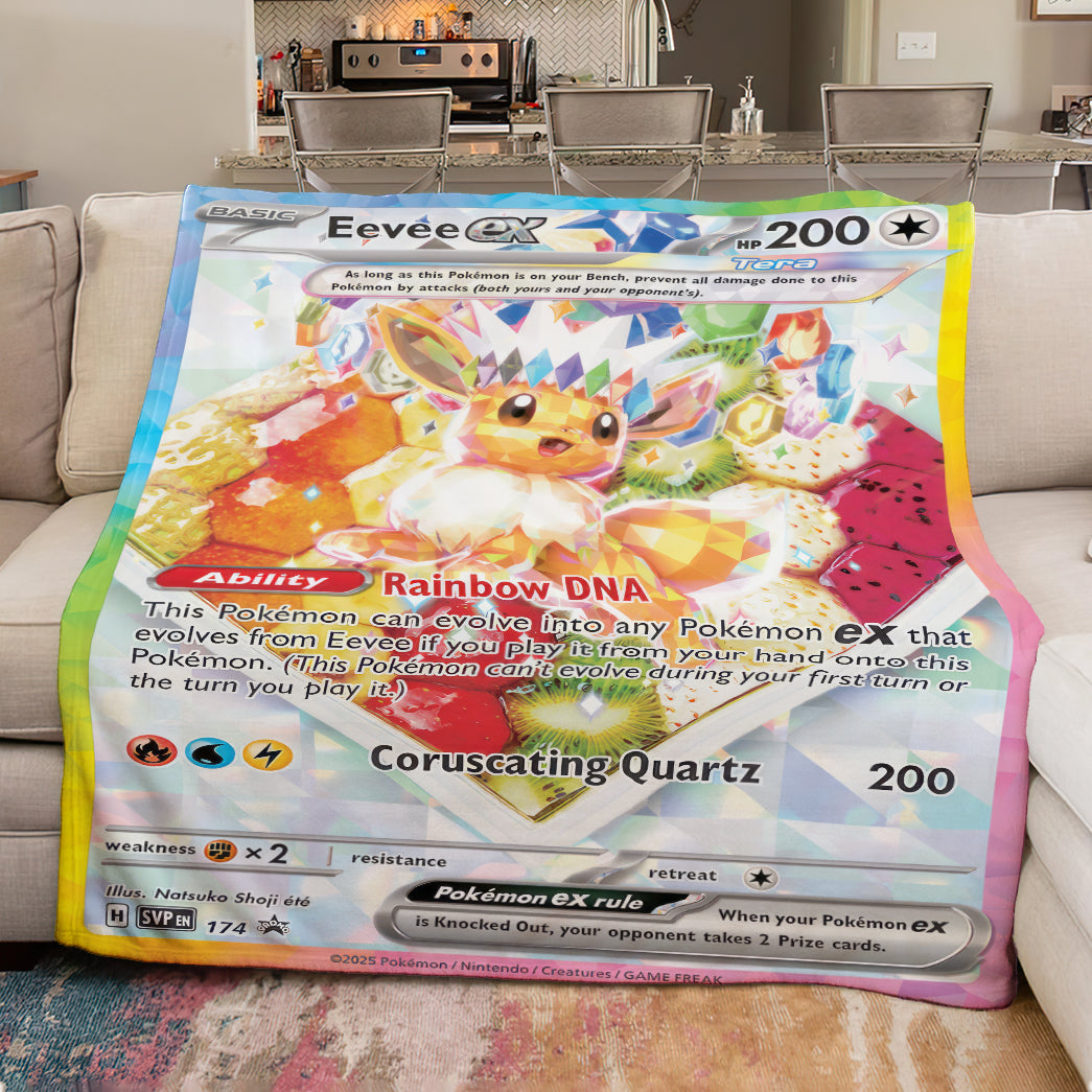 PKM Eevee EX Custom Fleece Blanket