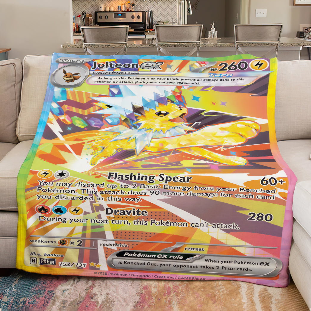 PKM Jolteon EX Custom Fleece Blanket